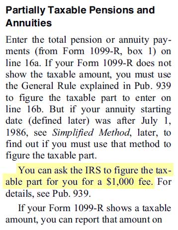 IRS 1040 for 
